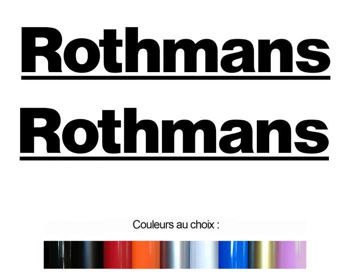 Sticker 2 X ROTHMANS : Couleur Course