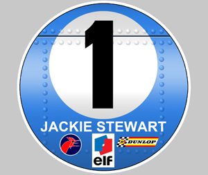 Sticker JACKIE STEWART MATRA SA023 : Couleur Course
