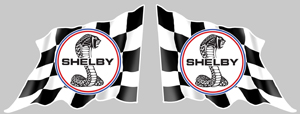 Sticker 2 X SHELBY DRAPEAUX : Couleur Course