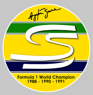 Sticker AYRTON SENNA SA062 : Couleur Course