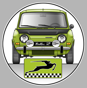 Sticker SIMCA RALLYE 2 SA081 : Couleur Course