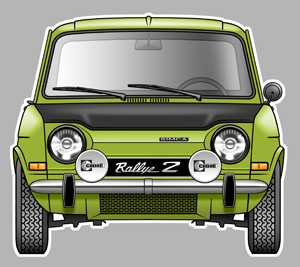 Sticker SIMCA RALLYE 2  : Couleur Course