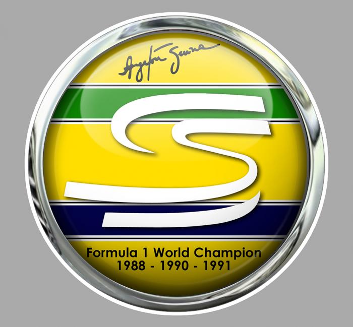 Sticker AYRTON SENNA : Couleur Course