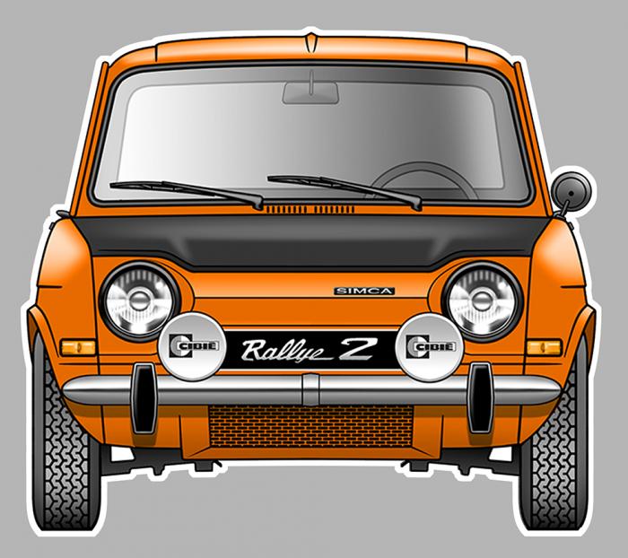 Sticker SIMCA RALLYE 2  : Couleur Course