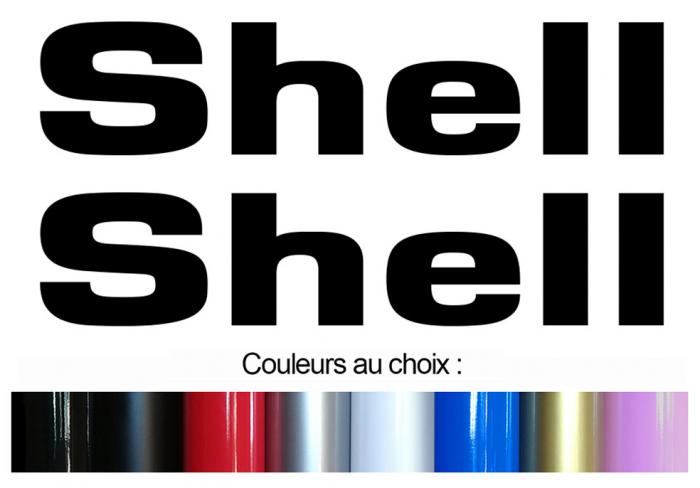 Sticker 2 X SHELL : Couleur Course
