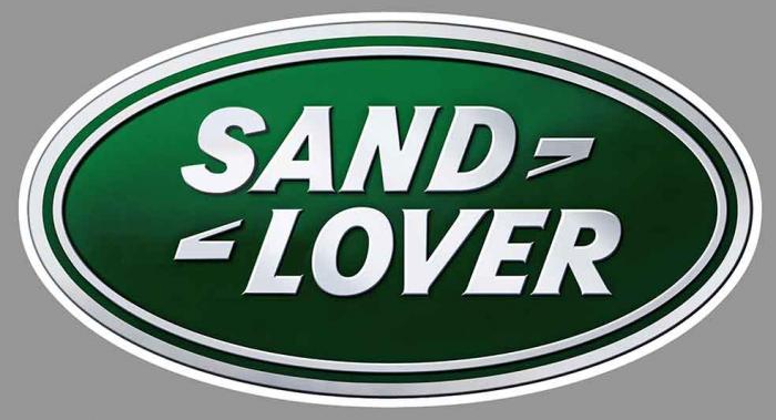 Sticker LAND ROVER SAND LOVER : Couleur Course