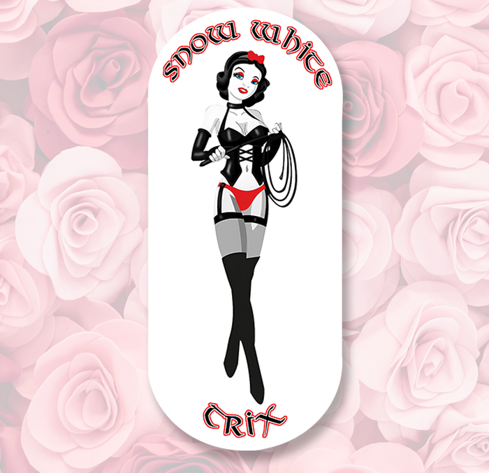 Sticker BLANCHE NEIGE SNOW WHITE BDSM : Couleur Course