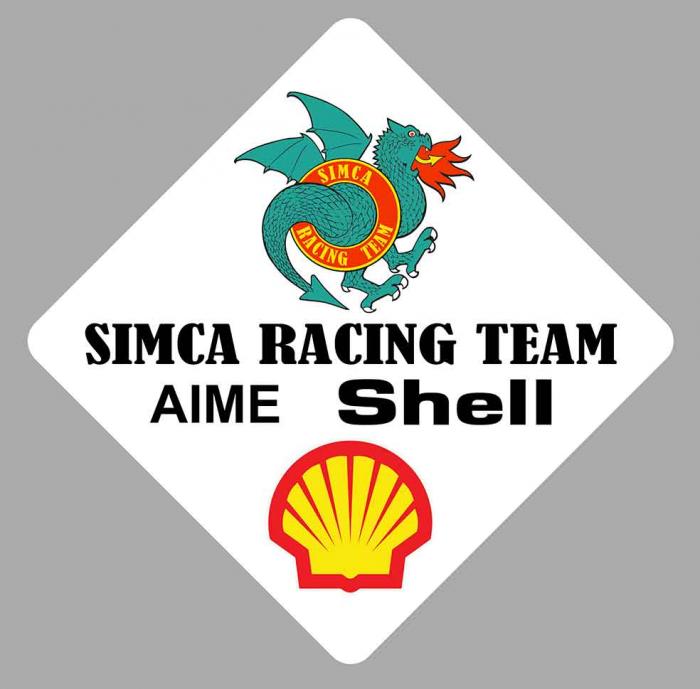 Sticker SIMCA RACING TEAM SRT SHELL : Couleur Course