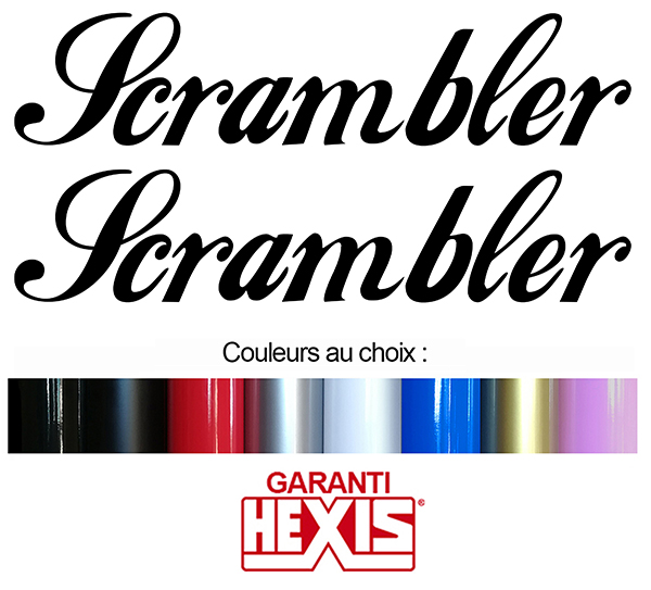 Sticker SCRAMBLER : Couleur Course