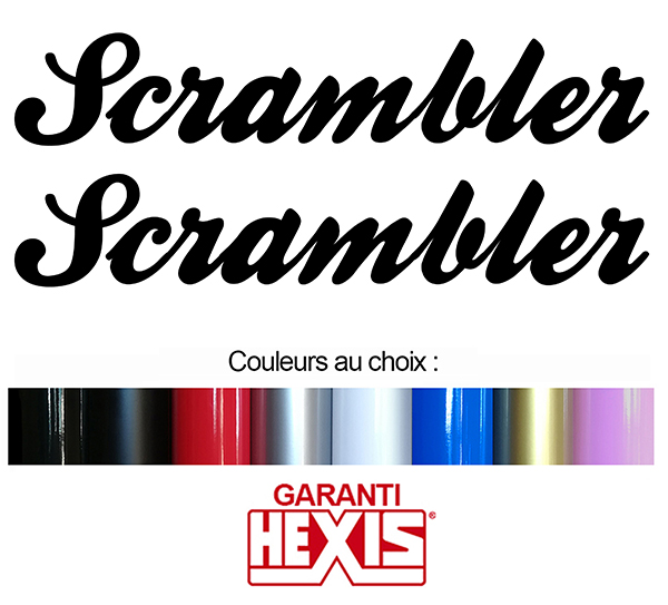 Sticker SCRAMBLER : Couleur Course