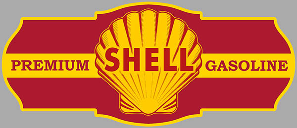 Sticker SHELL PREMIUM GASOLINE : Couleur Course