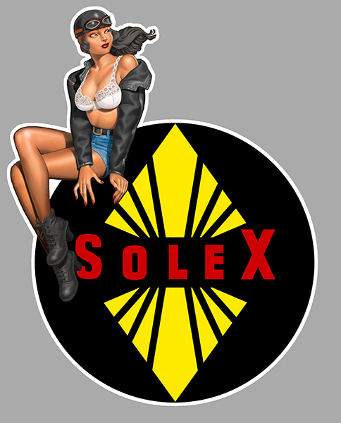 Sticker  PINUP SOLEX : Couleur Course