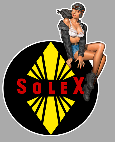 Sticker  PINUP SOLEX : Couleur Course