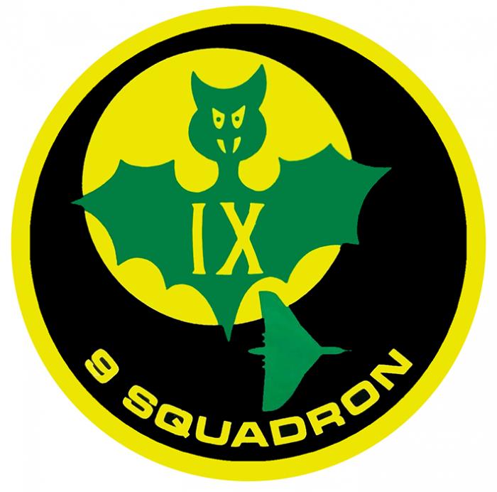 Sticker 9 SQUADRON VULCAN RAF : Couleur Course