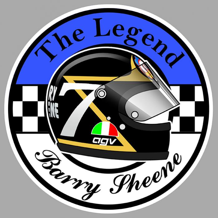 Sticker BARRY SHEENE THE LEGEND : Couleur Course