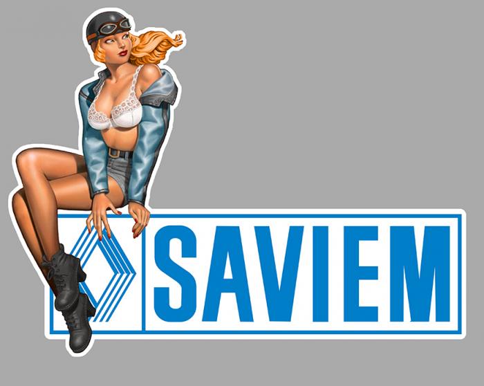 Sticker PINUP SAVIEM : Couleur Course