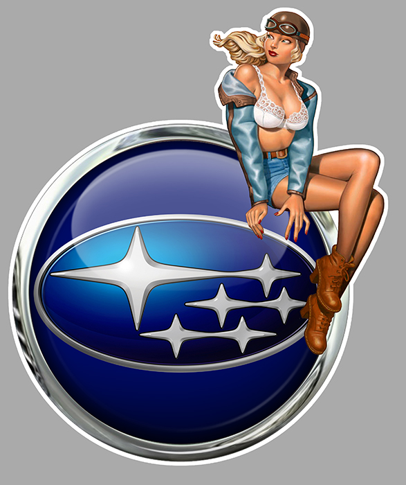 Sticker PINUP SUBARU : Couleur Course