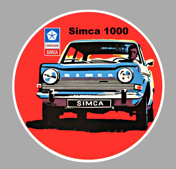 Sticker SIMCA 1000 : Couleur Course