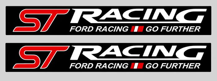 Sticker 2 X FORD ST RACING : Couleur Course
