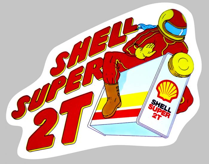 Sticker SHELL SUPER 2T : Couleur Course