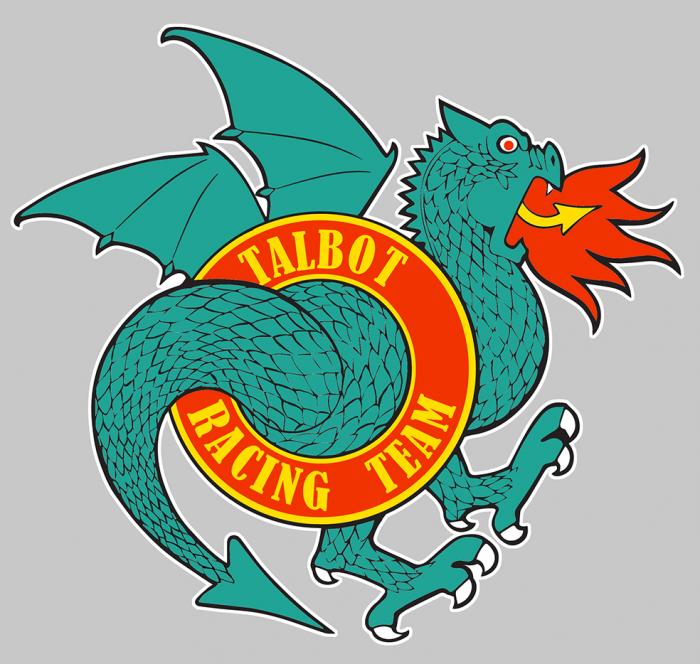 Sticker TALBOT RACING TEAM : Couleur Course