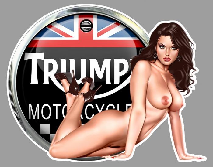 Sticker PINUP TRIUMPH : Couleur Course