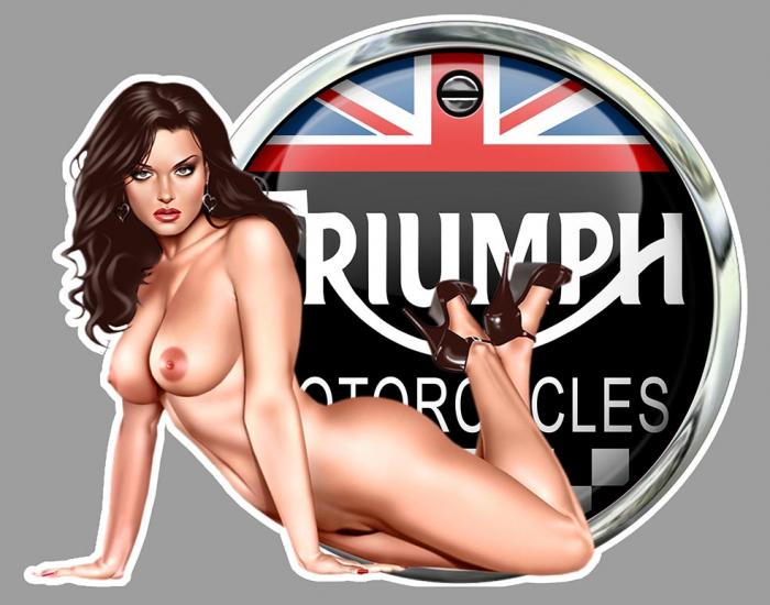 Sticker PINUP TRIUMPH : Couleur Course