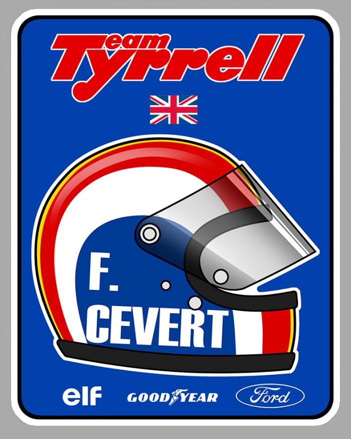 Sticker TYRRELL TEAM ELF CEVERT : Couleur Course