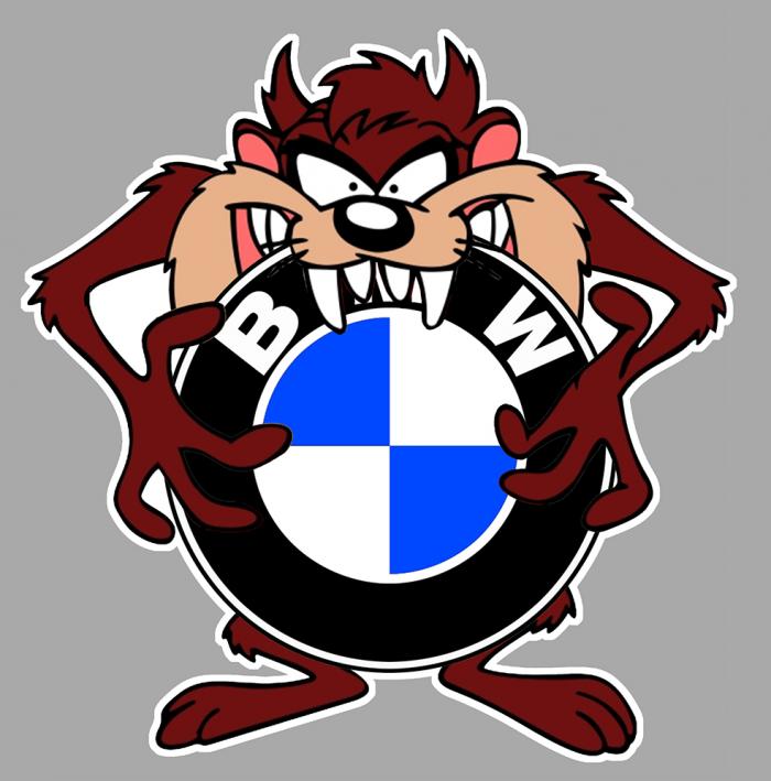 Sticker TAZ BMW : Couleur Course