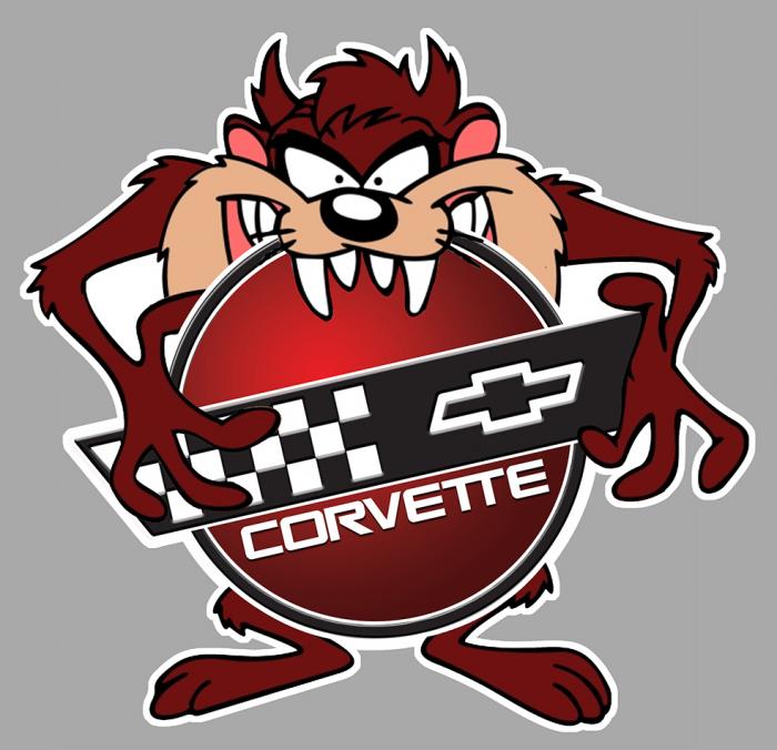 Sticker TAZ CORVETTE : Couleur Course