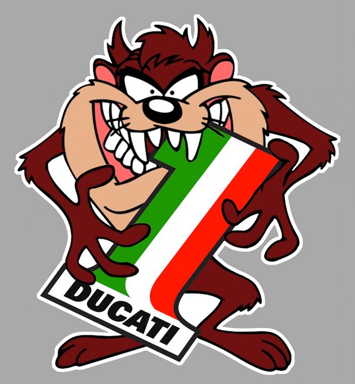 Sticker TAZ DUCATI : Couleur Course