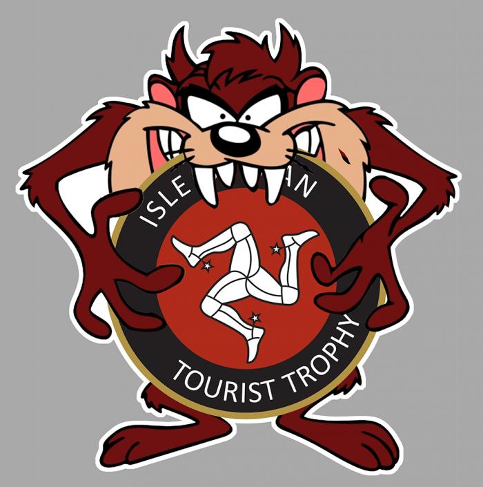 Sticker TAZ TT TOURIST TROPHY : Couleur Course