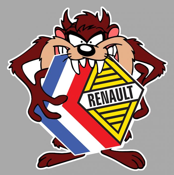 Sticker TAZ RENAULT : Couleur Course