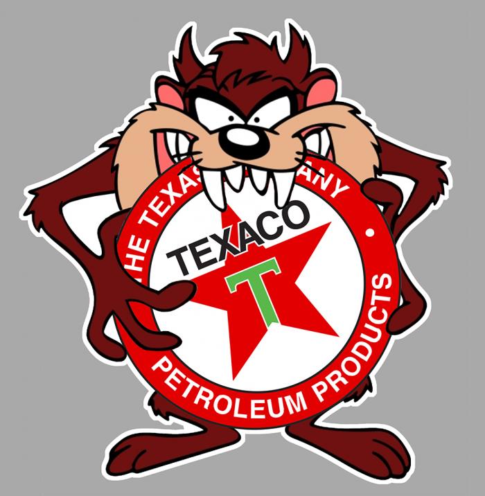 Sticker TAZ TEXACO : Couleur Course