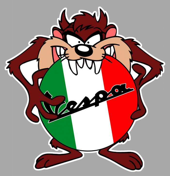 Sticker TAZ VESPA : Couleur Course