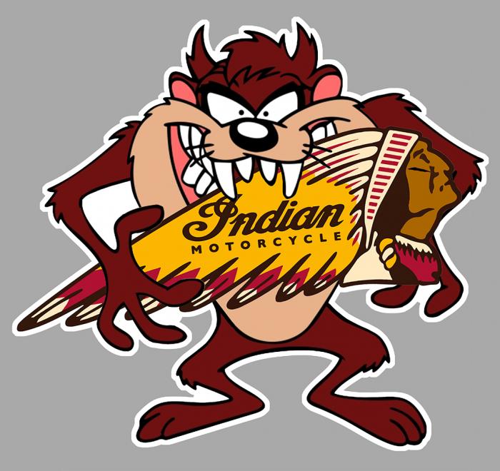 Sticker TAZ INDIAN : Couleur Course