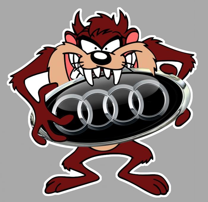 Sticker TAZ AUDI : Couleur Course