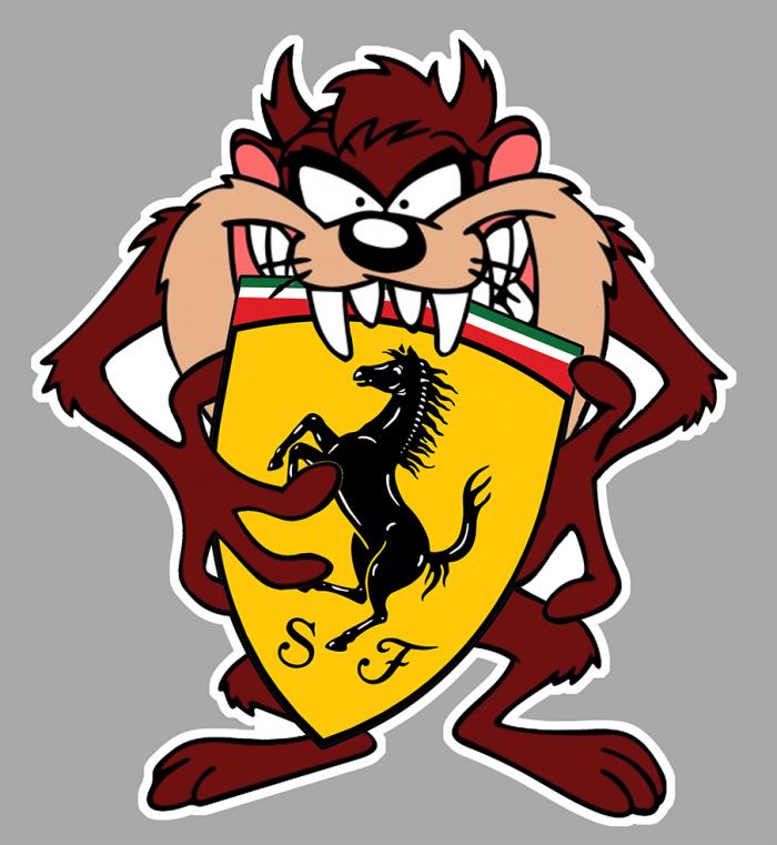 Sticker FERRARI TAZ : Couleur Course