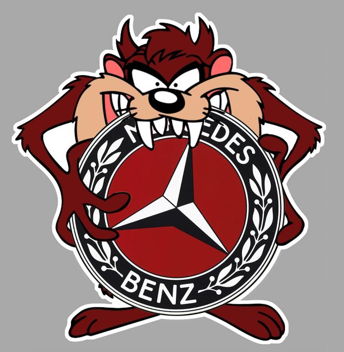 Sticker TAZ MERCEDES : Couleur Course