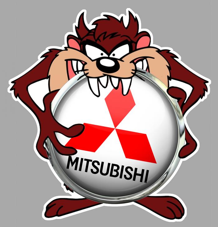 Sticker TAZ MITSUBISHI : Couleur Course