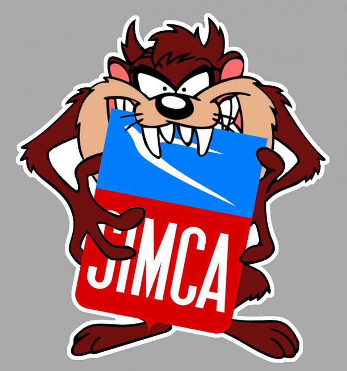 Sticker TAZ SIMCA : Couleur Course