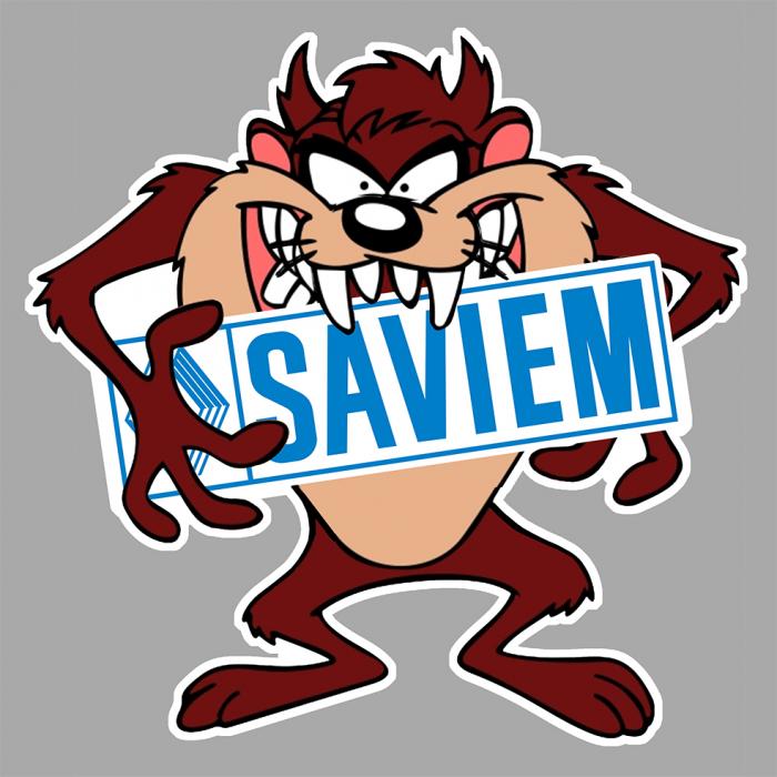 Sticker TAZ SAVIEM : Couleur Course