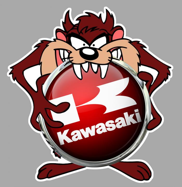 Sticker TAZ KAWASAKI : Couleur Course