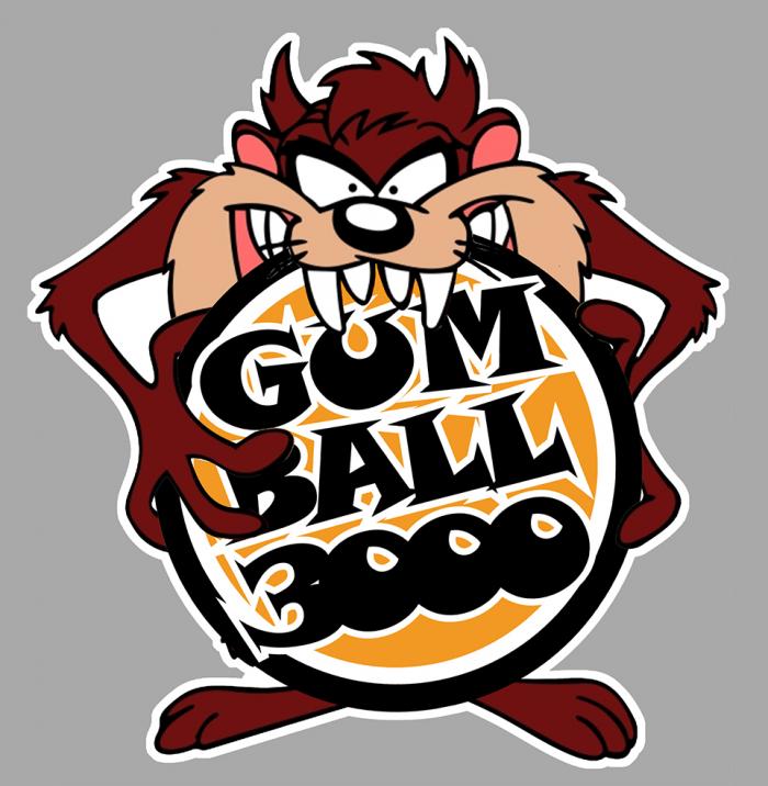 Sticker TAZ GUMBALL 3000 : Couleur Course