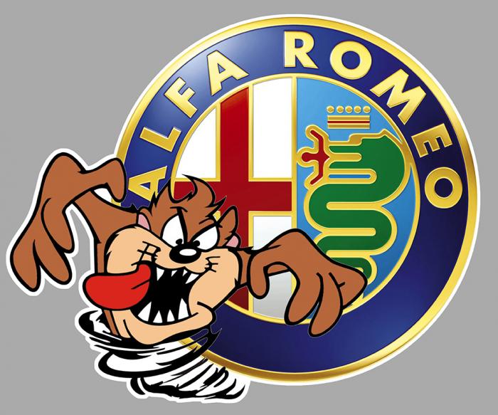 Sticker TAZ ALFA ROMEO : Couleur Course