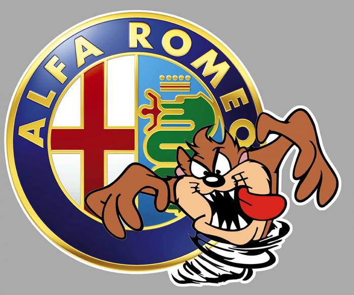 Sticker TAZ ALFA ROMEO : Couleur Course