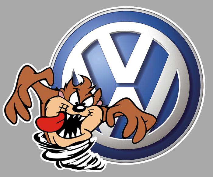 Sticker TAZ VOLKSWAGEN VW : Couleur Course