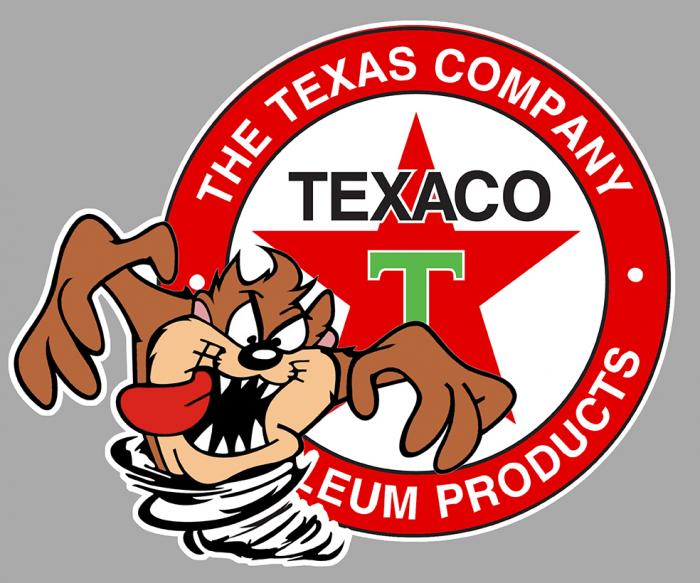 Sticker TAZ TEXACO : Couleur Course