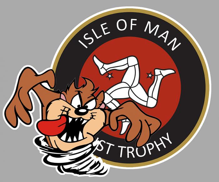 Sticker TAZ ISLE OF MAN TOURIST TROPHY TT : Couleur Course