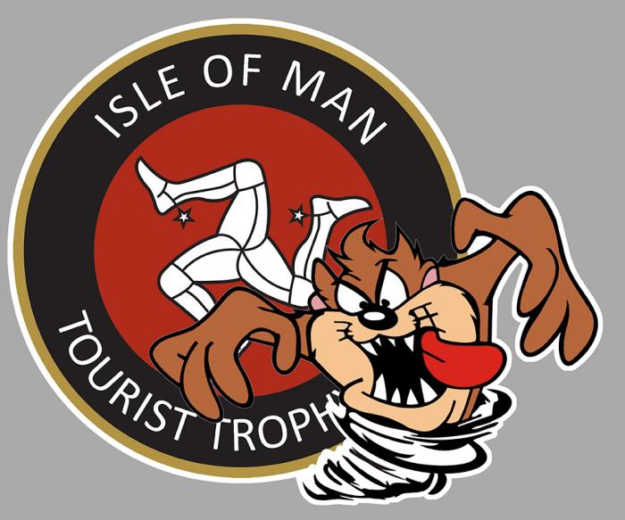 Sticker TAZ ISLE OF MAN TOURIST TROPHY TT : Couleur Course